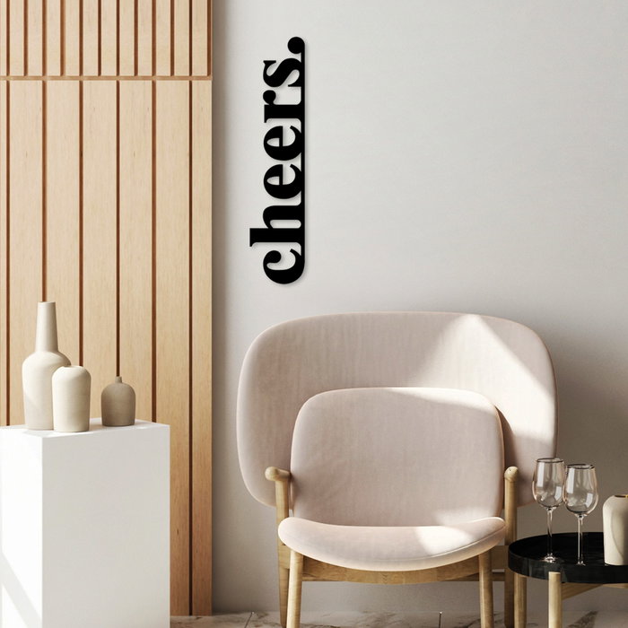 Wallity Cheers Escultura de pared de metal Negra